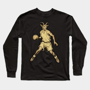 Faun Playing Basketball Long Sleeve T-Shirt